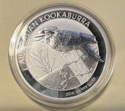 2016 Perth Mint Australia Kookaburra 1 oz .9999 Fine Silver Coin BU *DN* - Image 1 of 2