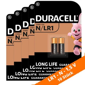 10 x Duracell N 1.5V MN9100 Battery Button Cell Alkaline E90 Lady 4001 LR1 - Picture 1 of 2