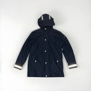 AIGLE Kids Unisex Fleece-Lined Water-Resistant Rain Jacket Navy Size 12 - Picture 1 of 7
