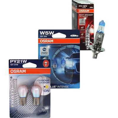 OSRAM NIGHT BREAKER UNLIMITED H1 110%  Diadem Chrome PY21W COOL BLUE INTENSE W5W - Bild 1 von 4