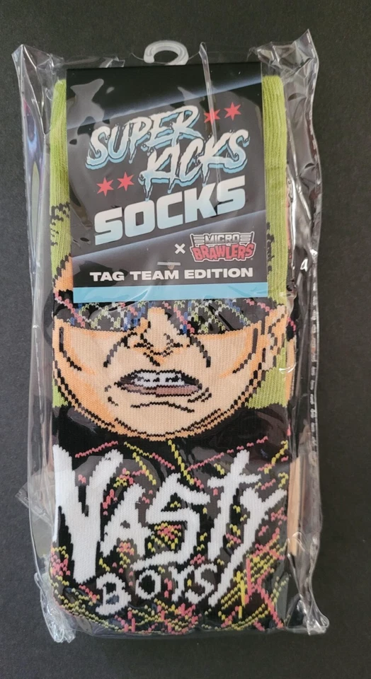 ¡CALCETINES SUPER KICKS CAJA DE LUCHA LIBRE PROFESIONAL "THE NASTY BOYS"!! ¡EXCLUSIVO DE CAJA!! Foto 1 de 1