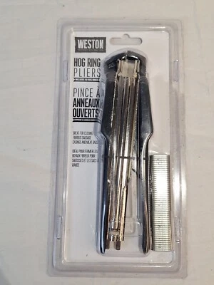 NUEVOS ALICATES DE ANILLO DE CERDO CON MANGO ANTIDESLIZANTE RESISTENTE WESTON 47-1401  Foto 1 de 4