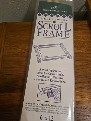 Homecrafters Needlework Crewel Embroidery Quilt Wood Scroll Frame - 6" X 12" NEW - Image 1 of 4