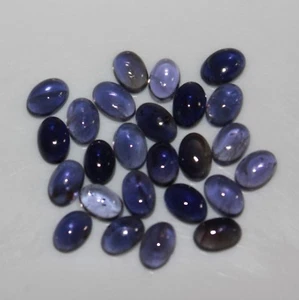 Natural Purple Iolite 6x4mm Flat Back Oval Cabochon Loose Gemstone(s) - Picture 1 of 3