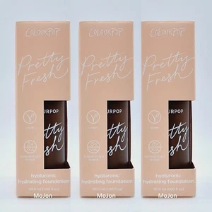 Lot Of 3 ColourPop Pretty Fresh Hyaluronic Hydrating Foundation Deep Dark 215N - Picture 1 of 7