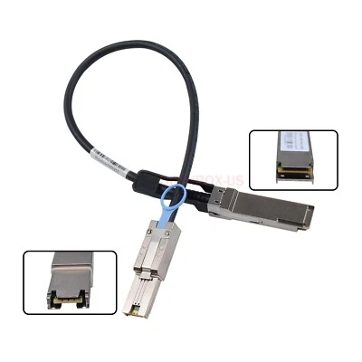 0.5 Meters External SAS Cable QSFP SFF-8436 to SFF-8088 For NetApp DS4243 DS4246 - Image 1 of 4