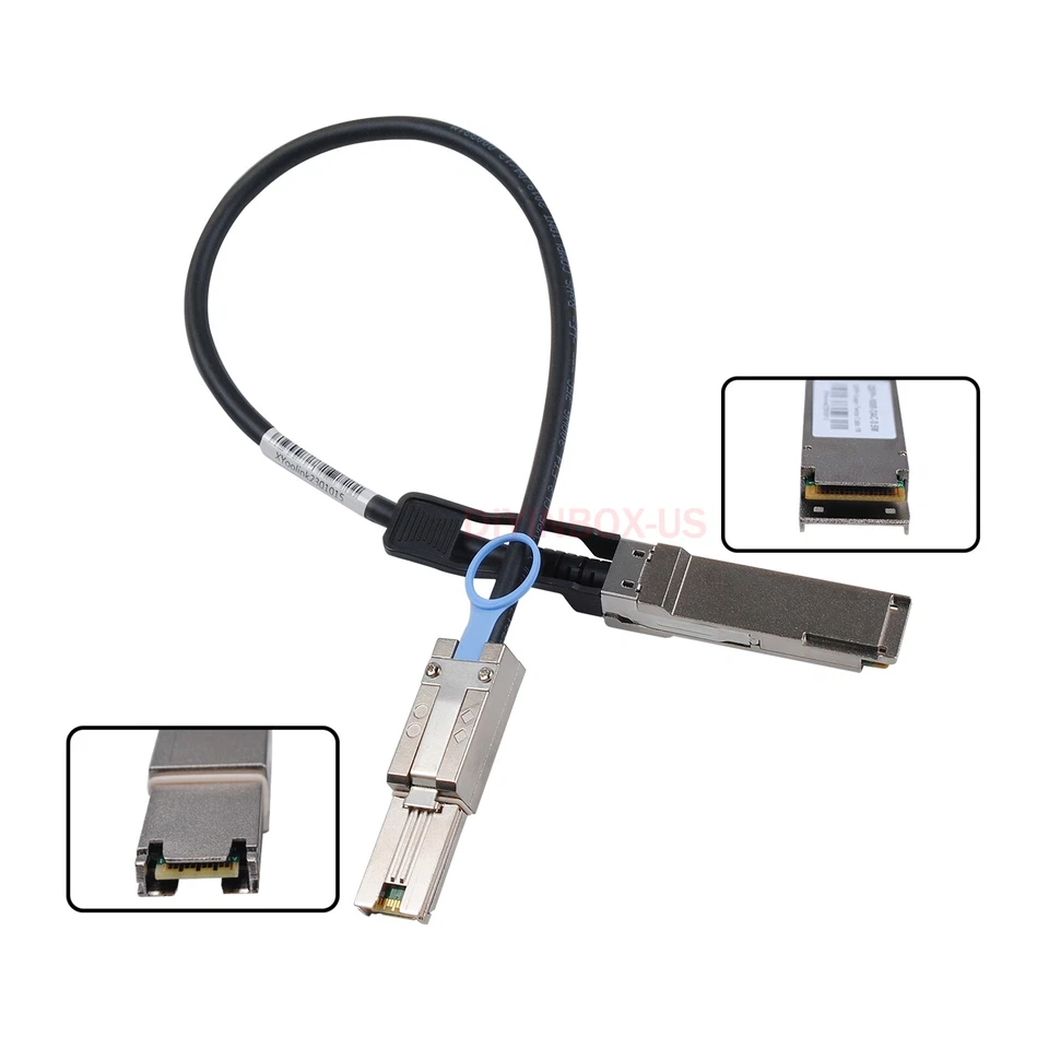 0.5 Meters External SAS Cable QSFP SFF-8436 to SFF-8088 For NetApp DS4243 DS4246 - Image 1 of 4