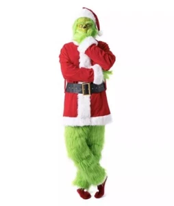 Christmas The Grinch Complete Costume Santa Claus Costume Adult (SIZE: S- 3XL) - Picture 1 of 6