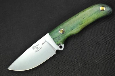 Busse Custom Elmax Lil Smokey 2017 0,095" hoja satinada mango de madera de arce verde completo Foto 1 de 4