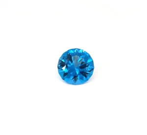 22.10 Top Luster 18 mm Round AAA Fancy Star Cut Natural Swiss Blue Topaz - Video - Picture 1 of 3