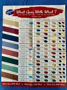 Servistan Paint Poster Vintage What Goes With What? 1960’s - Picture 1 of 2