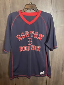 Boston Red Sox MLB True Fan maglia scollo a V ricamata uomo grande L 42-44 - Foto 1 di 7