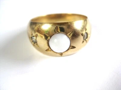 Ring Gold 585 mit Sternsaphir und Brillanten, 7,52 g - Bild 1 von 3