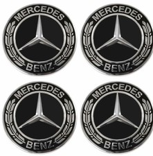 4 x Centre Cap STICKERS 56mm Mercedes Benz Wheel Logo Decal Badge MB Hub Caps