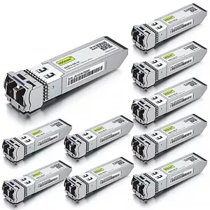 10 Packs 10GBase-LR 10G SFP+ Transceiver, 1310nm SMF 10 km For Cisco SFP-10G-LR - Picture 1 of 6