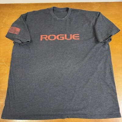 Camisa de Fitness Rogue para Hombres 4XL Gris Manga Corta Gimnasio Entrenamiento Entrenamiento Hecha en EE. UU. Foto 1 de 4