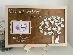Personalised Wedding Frame With Stand ,Perfect Gift For Parents, 37cm X 57cm - Picture 1 of 7