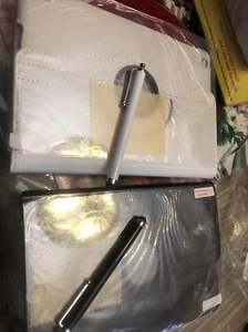 Three FOLIO Universal Cases for 7 & 8 Inch Tablets - 2-Black & 1-White No Box - Picture 1 of 7