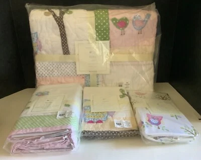 Juego de ropa de cama Pottery Barn Baby HAYLEY 4 piezas edredón sábana falsa falda cuna NUEVO NUEVO CON ETIQUETAS Foto 1 de 4
