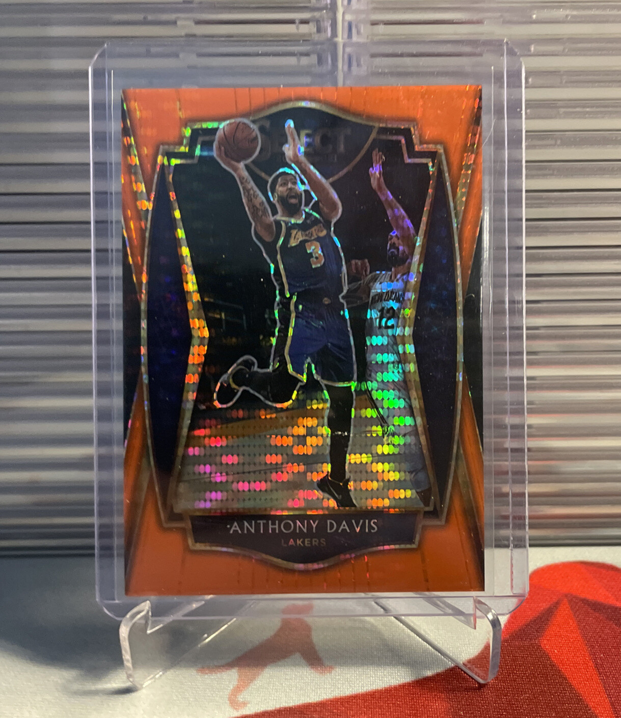 Anthony Davis 2020 Panini Select FOTL Premier Level Orange Pulsar 3/15 Jersey #
