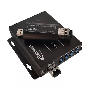 USB 3.0/2.0/1.1 Hub Over Single-mode Fiber Optic Extender Backwards Compatible - Picture 1 of 6