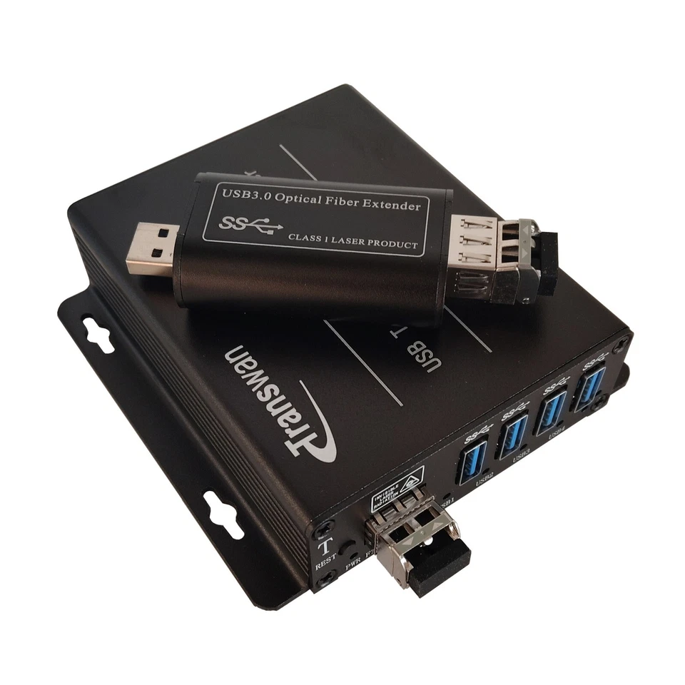 USB 3.0/2.0/1.1 Hub Over Single-mode Fiber Optic Extender Backwards Compatible - Image 1 of 4