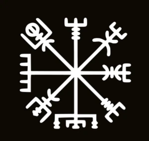 Vegvisir sticker VINYL DECAL Runic Norse Viking Compass Symbol of Guidance - Picture 1 of 2
