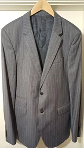 Tommy Hilfiger Blazer Jacket Tailored Grey Pinstripe Wool Blend Mens Size UK 40" - Picture 1 of 24