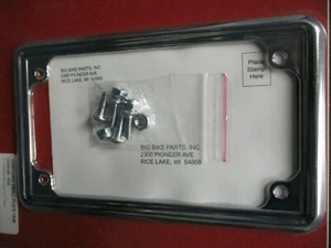 STANDARD MOTORCYCLE CONTOURS SMALL PLATE TRIM FITS 4" X 7" LICENSE PLATES - Foto 1 di 2
