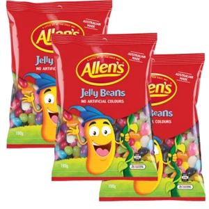 Allens Jelly Beans 190g x 3 Packs Party Favours Halloween Candy Bulk Lollies - Foto 1 di 3
