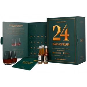 24 Days of Rum Kalender Green Edition mit 2 Nosing Gläsern 24 x 0,02 Liter - Bild 1 von 7