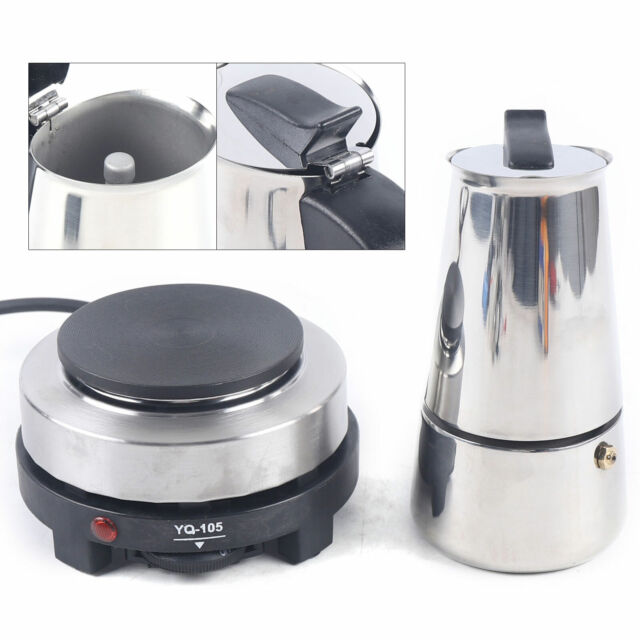  Yosoo Coffee Maker, Stainless Steel Moka Coffee Pot Stovetop  Latte Maker Percolator Stove Top Filter Coffee Maker Pot Easy Clean (100ML  2 Cup): Home & Kitchen