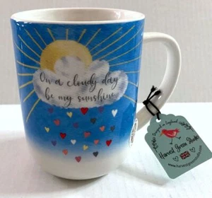 Harvest Green Studio On A Cloudy DAY Be My SUNSHINE Coffee Bone China MUG New - Picture 1 of 2