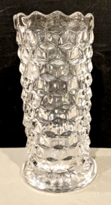 Vintage Fostoria American Cubic gerade Seite 8" MCM Glas Vase - Bild 1 von 6