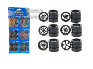 WHEELS & TIRES & RIMS MULTIPACK SET OF 24 PCS FOR 1/24 SCALE CARS & TRUCKS 2003B - Picture 1 of 1