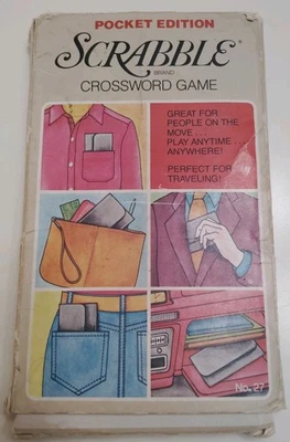 Vintage Scrabble Crossword Game Pocket Edition Travel Size 1978  - Image 1 of 4