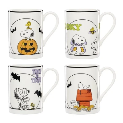 Кофейные кружки, PEANUTS The Great Pumpkin 11 унций кружки набор из 4, в ассортименте, фарфор... - Изображение 1 из 4