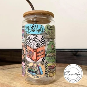 Reading Quotes Libbey Sipper Glass, #Booktok Glass Beer Can Coffee Cup, Reading - Imagen 1 de 10