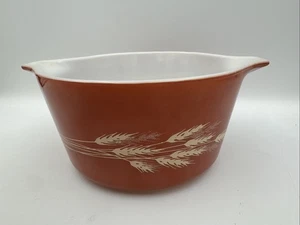 Vintage Pyrex 473-B Herbst Ernte Weizen Auflaufform 1,5 Quart - Bild 1 von 12