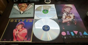 Lot Of 2 Olivia Newton John Music Laserdiscs In Concert with 12 x 24" Poster W16 - Picture 1 of 24