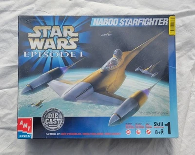 AMT Ertl Star Wars Episode 1 Naboo Starfighter Diecast 1:48 Model Kit New Sealed - Image 1 of 4