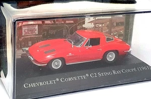 Altaya 1/43 Scale 6425B - 1963 Chevrolet Corvette C2 Sting Ray Coupe - Red - Picture 1 of 5