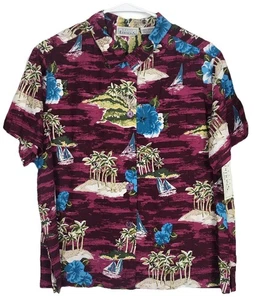 NEU Basic Editions (Größe L) Hawaiihemd Bluse Viskose mehrfarbig geblümt Neu mit Etikett - Bild 1 von 7