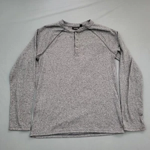 Apt 9 Camicia Uomo Small S Manica Lunga Raglan Henley Maglia Pullover Grigio* - Foto 1 di 11