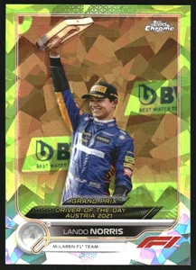 2022 Topps Chrome Sapphire Formula 1 Chartreuse Refractor #181 Lando Norris /199 - Picture 1 of 2