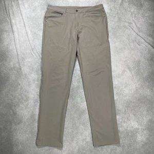 Pantalones Lululemon ABC 5 Bolsillos Hombre Beige Calce Clásico 35x34 - Imagen 1 de 12