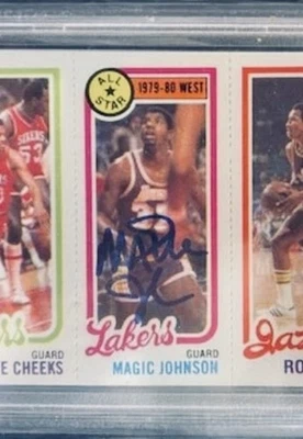 1980-81 Topps - Magic Johnson Rookie Autographed #237  (RC) PSA 10 - Image 1 of 3