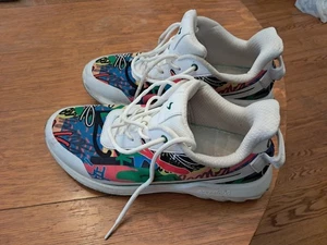 Soulsfeng White Sneaker Head Painted Graffiti Art Men's Size 11 Shoes - Picture 1 of 5