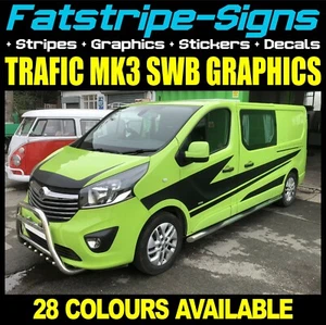 passend für RENAULT TRAFIC MK3 SWB GRAFIK AUFKLEBER STREIFEN WOHNMOBIL CAMPER DAY VAN - Bild 1 von 6