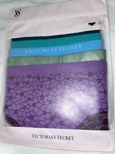 Paquete de 5 bragas VICTORIA SECRET con logotipo abrazador de cadera para mujer M florales sin costuras nuevas con etiquetas - Imagen 1 de 8
